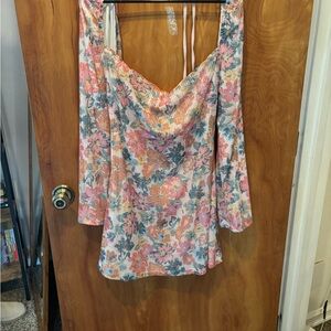 Beginning Boutique Floral Mini Dress - Pink, Blue, Cream